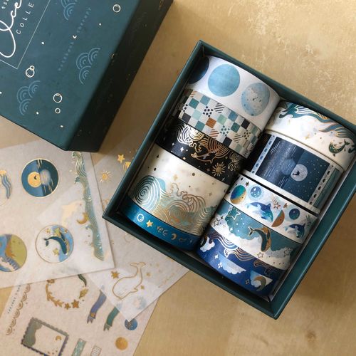 Customer photo review of Tsuki 'Ocean Edition' Washi Tape Set ☾