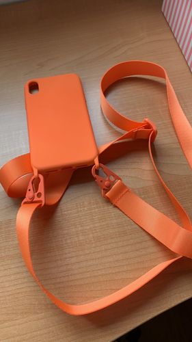 Customer photo review of Candy Color Orange Crossbody Bracelet iPhone Case