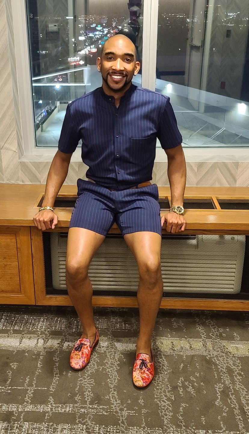 Customer photo review of Navy Chateaux Romper