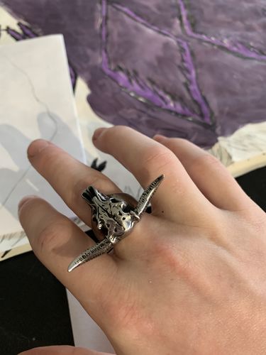 Customer photo review of LONGHORN SKULL RING