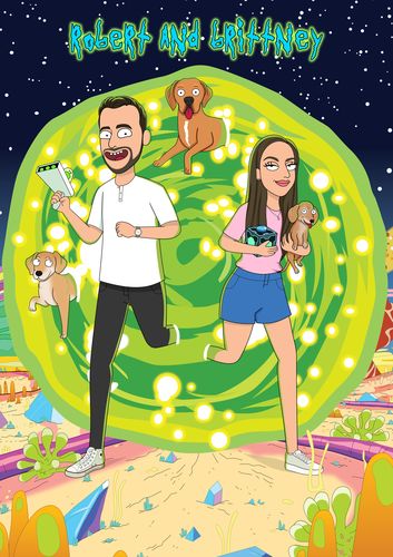 Customer photo review of 'Rick and Morty' Custom Portrait