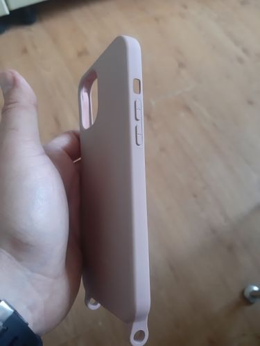 Customer photo review of Candy Color Light Pink Crossbody Bracelet iPhone Case