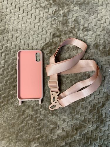 Customer photo review of Candy Color Light Pink Crossbody Bracelet iPhone Case