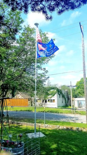 Customer photo review of Trump 2024 Make Votes Count Again & Oklahoma For Trump 3 x 5 Flag Bundle
