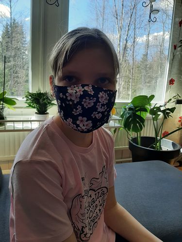 Customer photo review of Kirsikkapuu kangasmaski