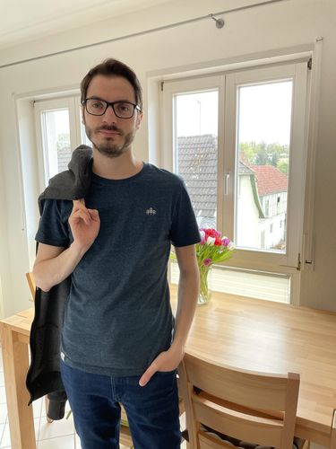 Customer photo review of Herren Shirt Stick - Heather blue (🌲)