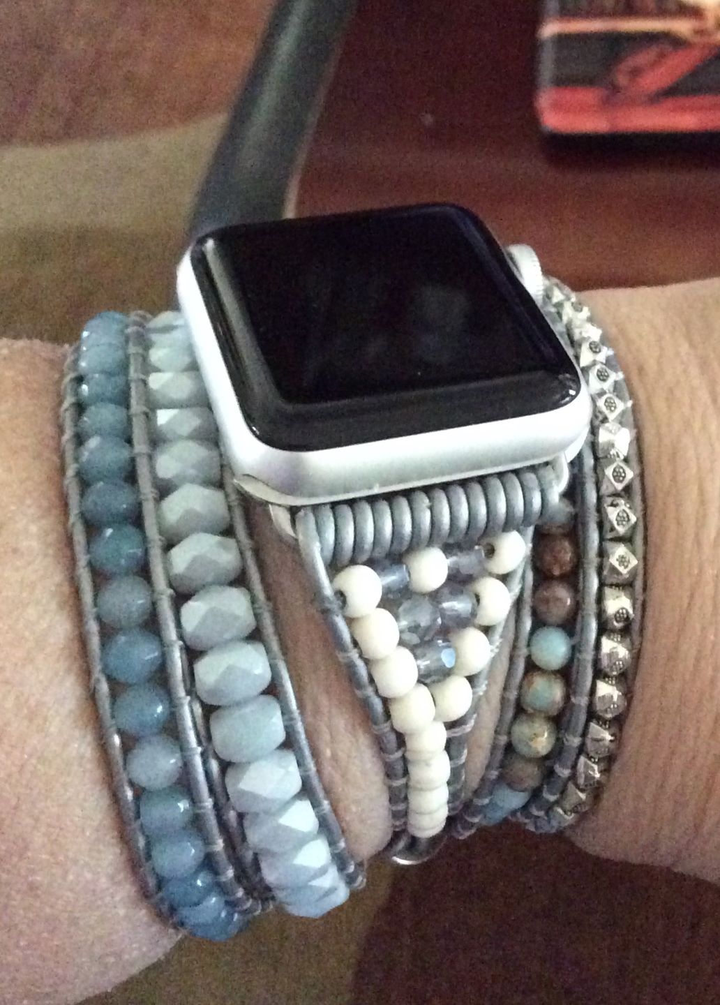 Customer photo review of Healing Topaz Apple Watch Strap