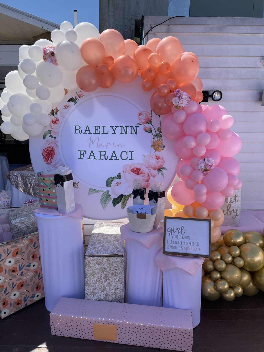 Customer photo review of Custom Round Fabric Backdrop for Birthday&Baby Shower&Wedding&Any Other Party