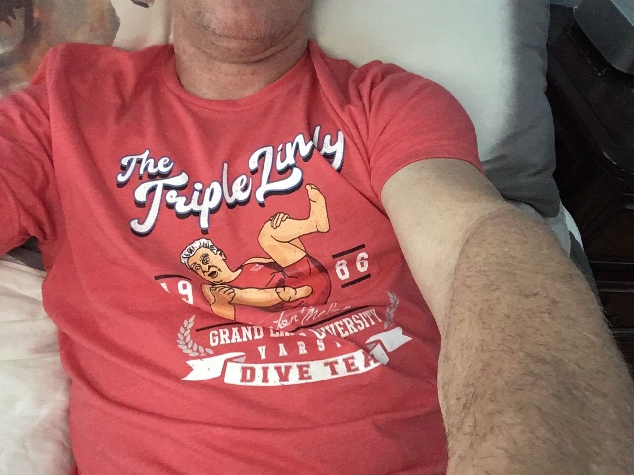 Customer photo review of The Triple Lindy Men's/Unisex Super Soft Tee