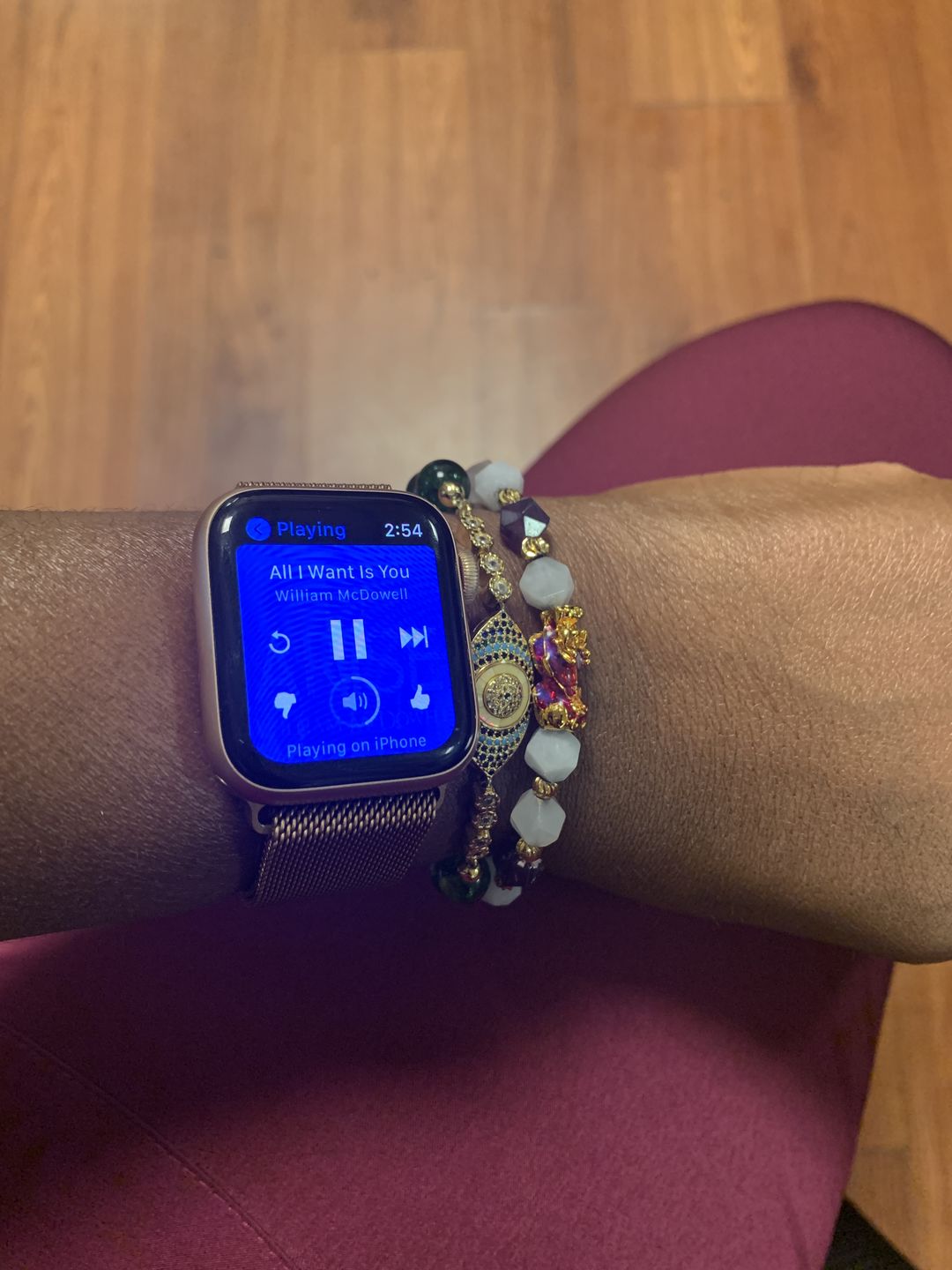 Customer photo review of Natural Peridot Abundance Bracelet