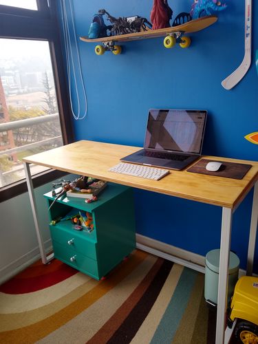 Customer photo review of Escritorio blanco MIMA 120 x 50 Homeoffice