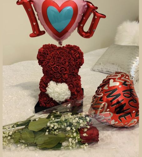 Customer photo review of Multi-Color Teddy Rose Small