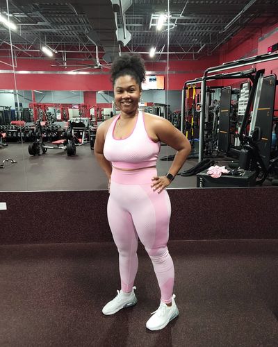 Customer photo review of Go Hard or Go Home Active Set (Pink)