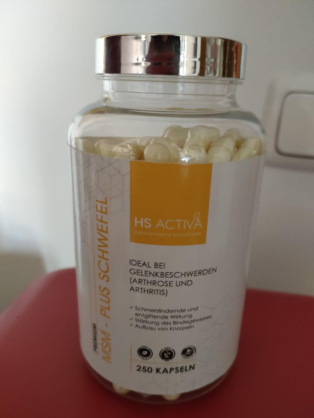Customer photo review of Gelenk Komplex (MSM Plus Schwefel) - (250 Kapseln oder 800g Pulver)