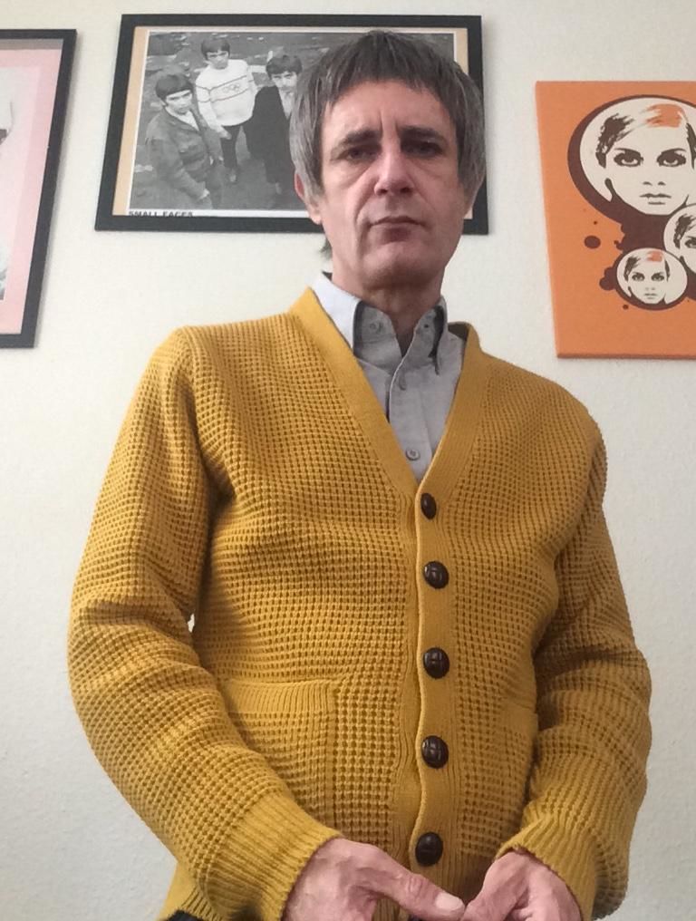 Customer photo review of Waffle Knit Cardigan - Mustard