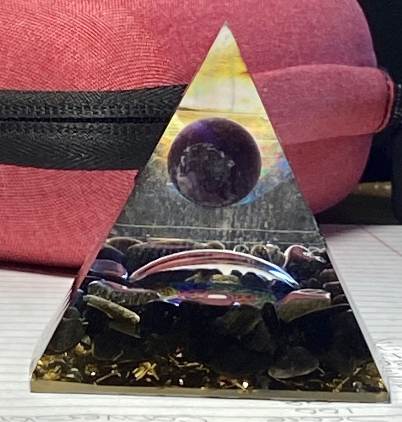 Customer photo review of EMF Protection Galaxy Orgone Pyramid