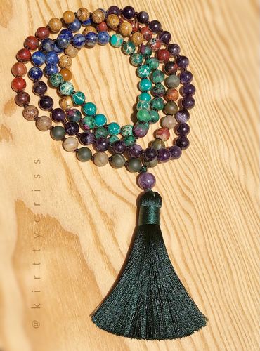 Customer photo review of Japa mala "7 chakras" 108 cuentas anudadas