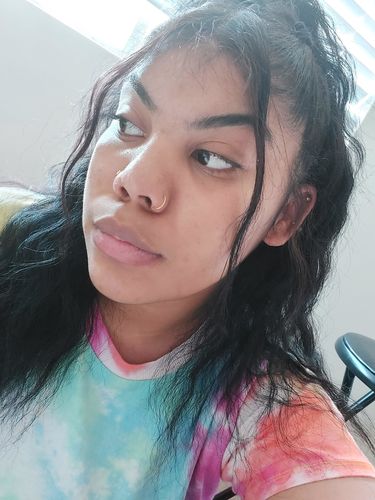 Customer photo review of Gold IP over Surgical Steel Nose Hoop Ring