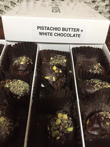 Customer photo review of Pistachio Butter Two Bite Palm Bites