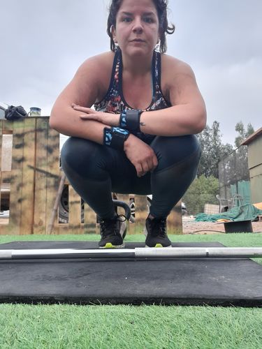 Customer photo review of Muñequeras WRAP Print Turquesa