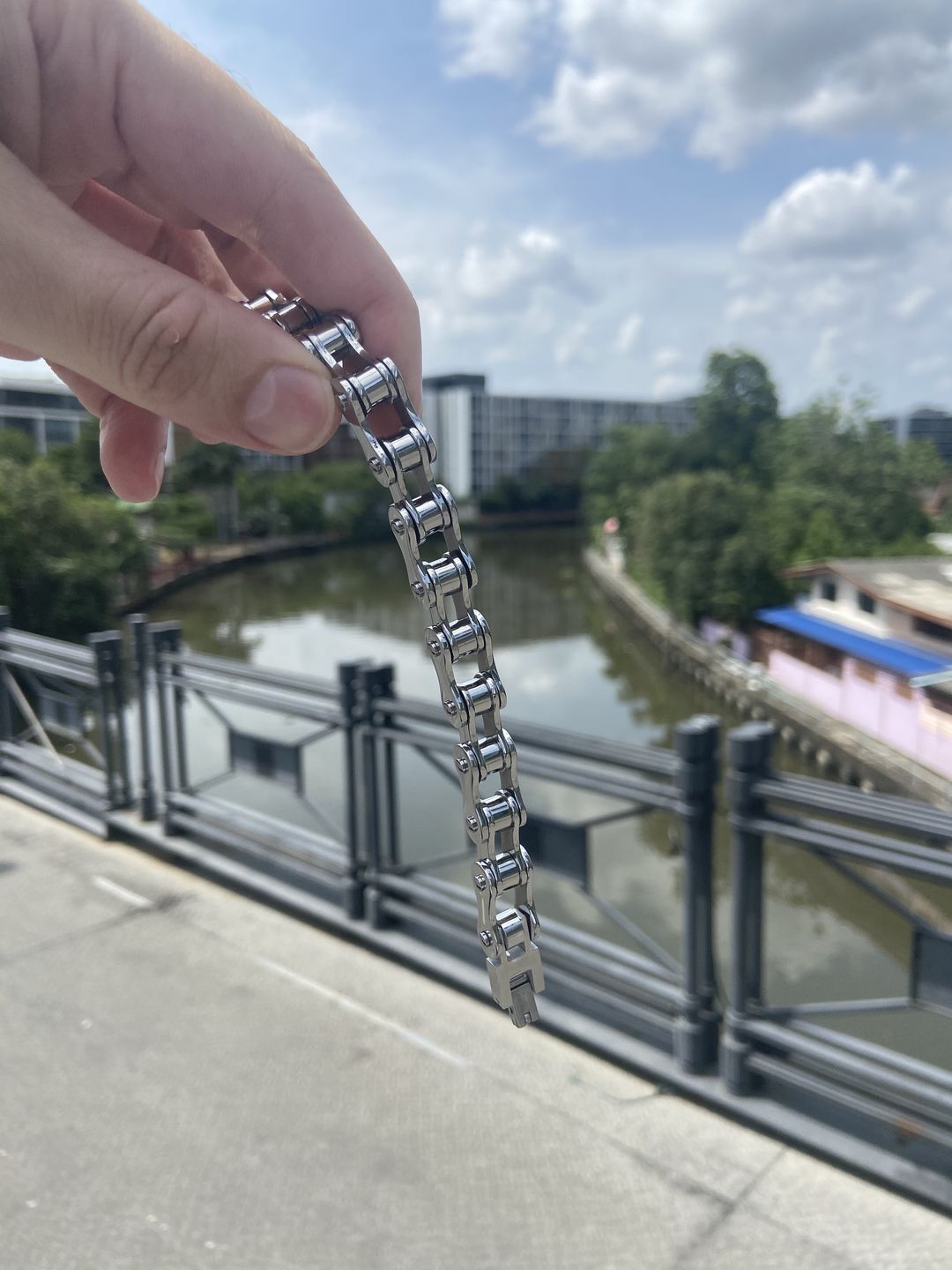 Customer photo review of Cycolinks Stealth Silver Bracelet