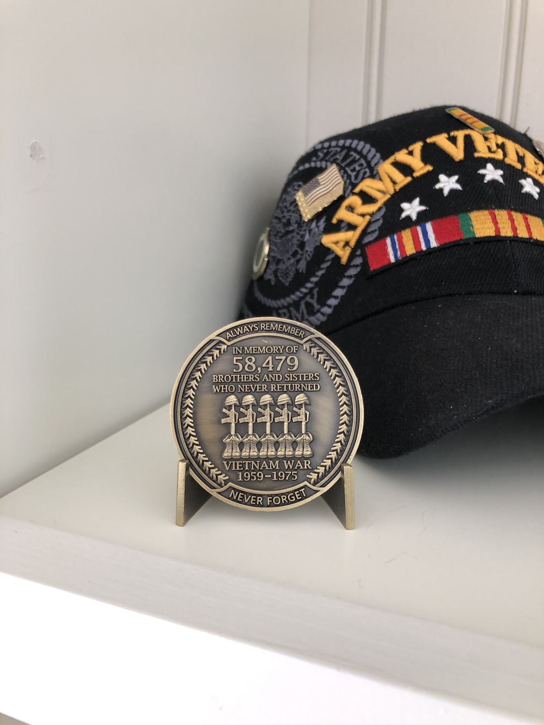 Customer photo review of Fallen Yet Not Forgotten Coin Stand
