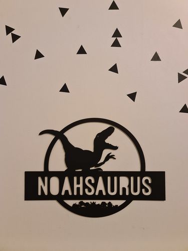 Customer photo review of Dinosaur Wall Plaque