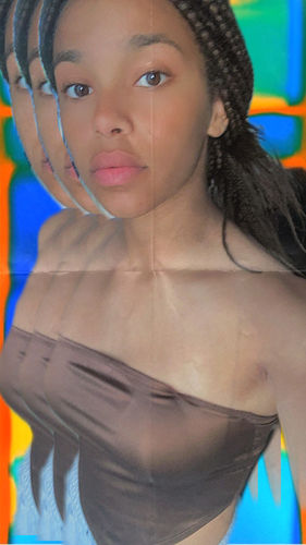 Customer photo review of Satin solid tube top