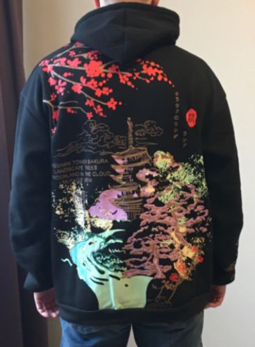 Customer photo review of Steamy Hoodie Harajuku Style Japan Sakura