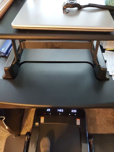 Customer photo review of Murtisol 2 in 1 Folding Treadmill, 1.5HP Under Desk Electric Treadmill, Portable Walking Machine for Home, Office & Gym