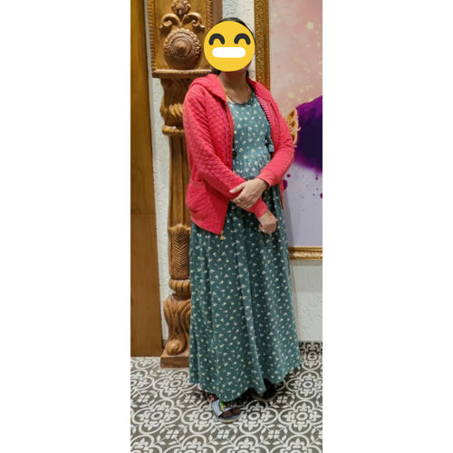 Customer photo review of Emerald Berry Maternity & Nursing Flap Dress