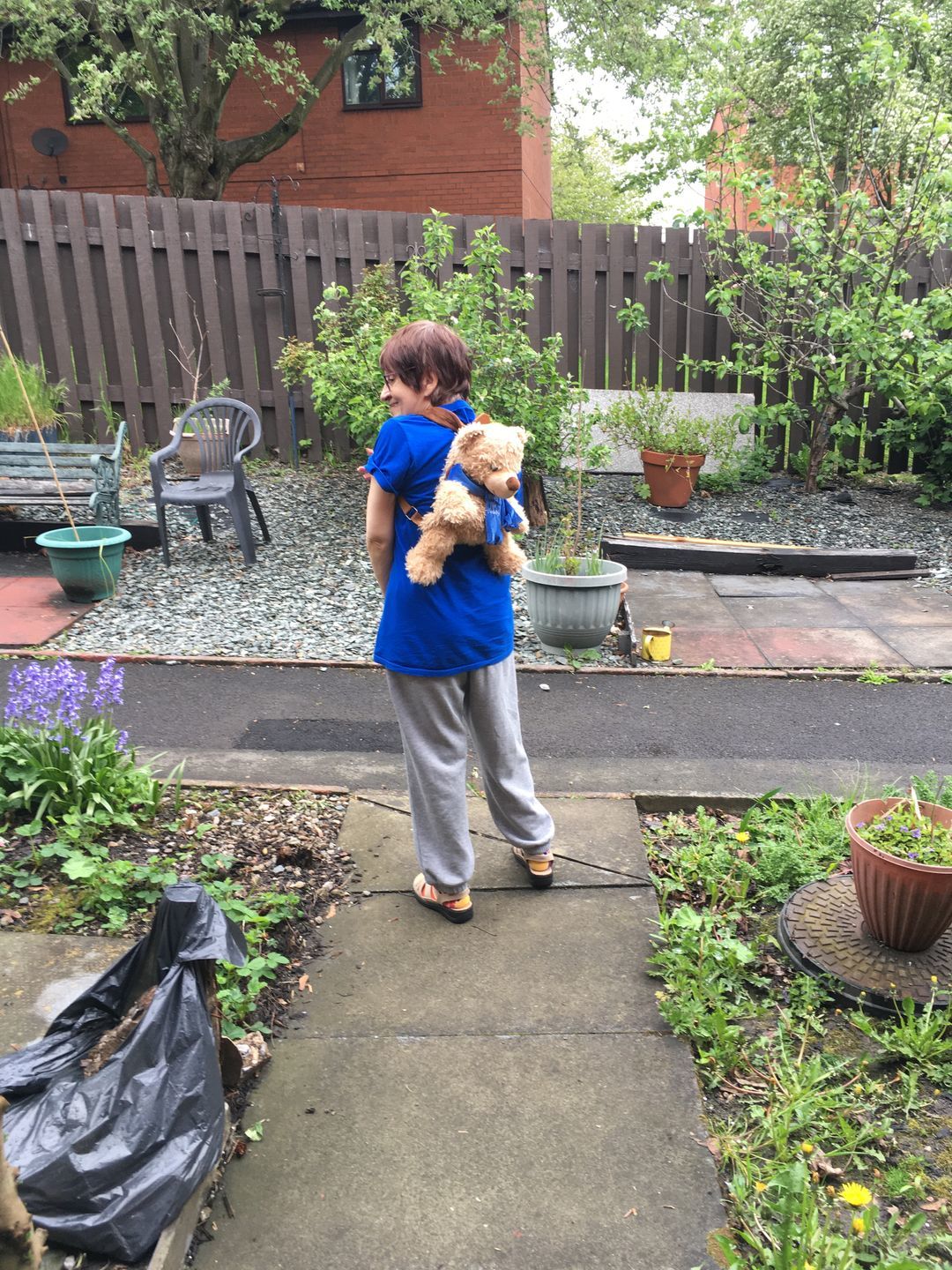 Customer photo review of Eddy The Teddy Backpack