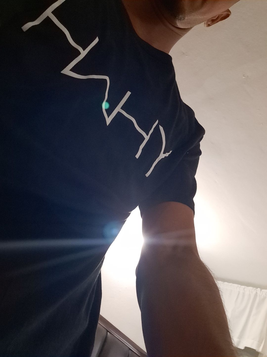 Customer photo review of YHWH  Swoop Tee (Black)