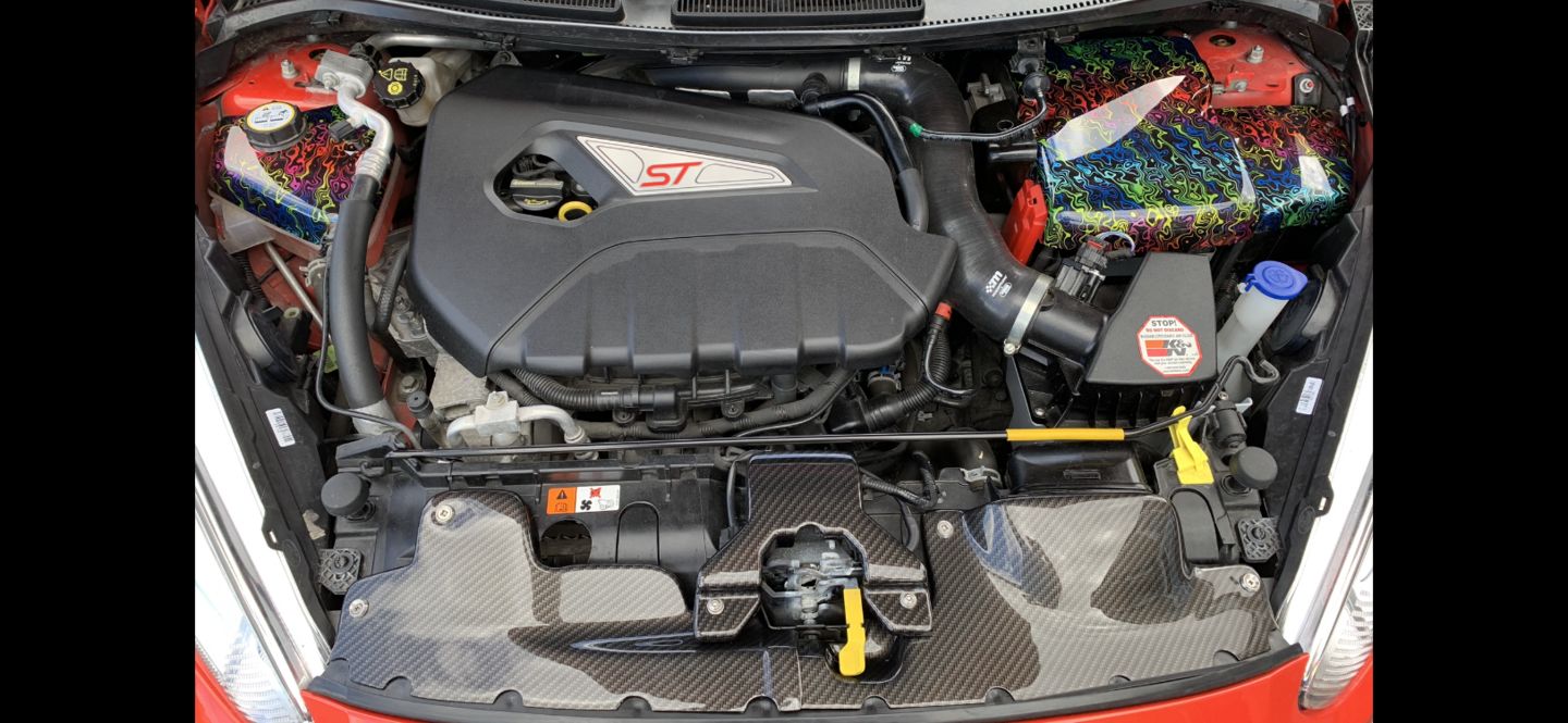 Customer photo review of Proform Engine Bay Slam Panel Covers (Painted/Hydrodipped) - MK7.5 Fiesta inc ST180