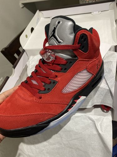 Customer photo review of Air Jordan 5 Retro Raging Bulls Red (2021) Pre Order