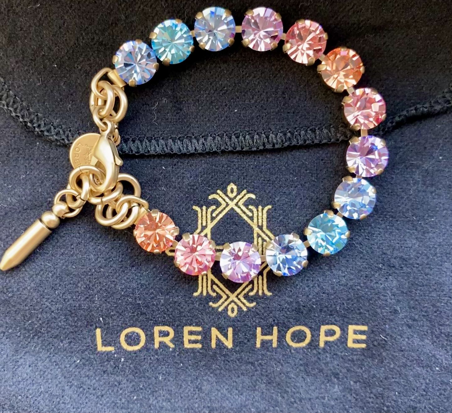 Customer photo review of Arista Bracelet in Cotton Candy Ombré