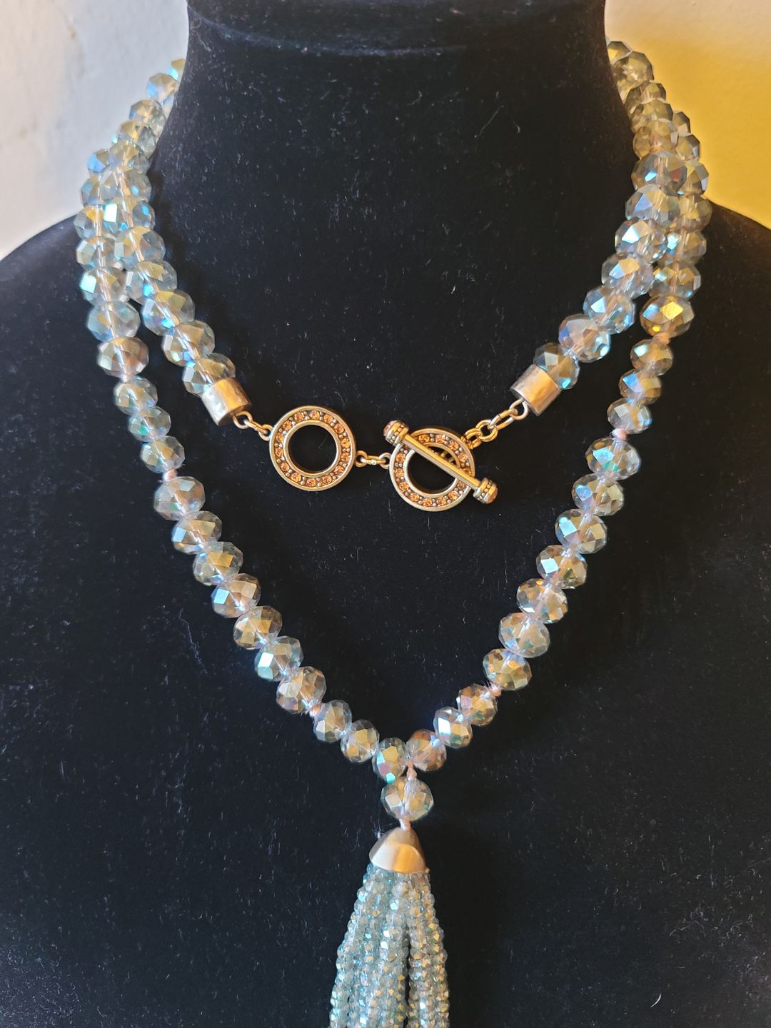 Customer photo review of HEIDI DAUS®"Toggle Extenders" Crystal Toggle Extender