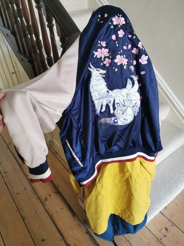 Customer photo review of Kitsune Nine Tailed Fox Sukajan Souvenir Jacket [Reversible]