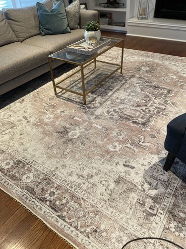 Customer photo review of Distressed Vintage Cezanne Blush Area Rug