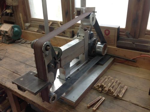 Customer photo review of 2 X 72 Inch Aluminum Oxide Metal Sanding Belts, 6 Pack