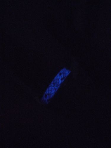 Customer photo review of Celtic Dragon Blue Glow Titanium Steel Ring