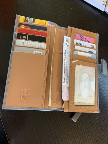 Customer photo review of Ascot Long Slim Wallet