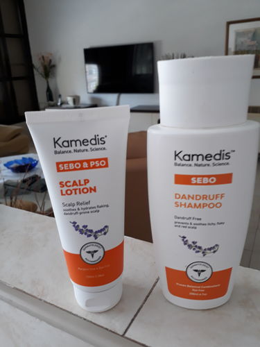 Customer photo review of ערכה דו שלבית לטיפול בקשקשים | SEBO DANDRUFF KIT