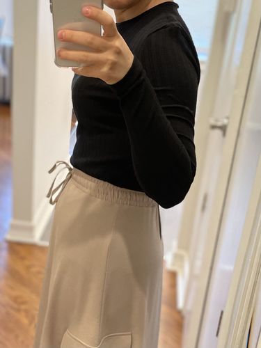 Customer photo review of DOUBLE RIB TEE-BLACK