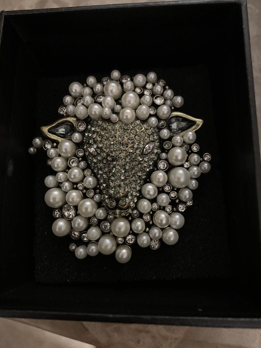 Customer photo review of Heidi Daus®"Heidi Had A Little Lamb" Beaded Crystal Lamb Pin