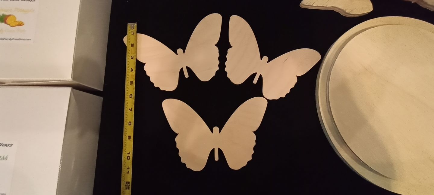 Customer photo review of Unfinished Wooden Butterfly Silhoutte - Craft- up to 24" DIY