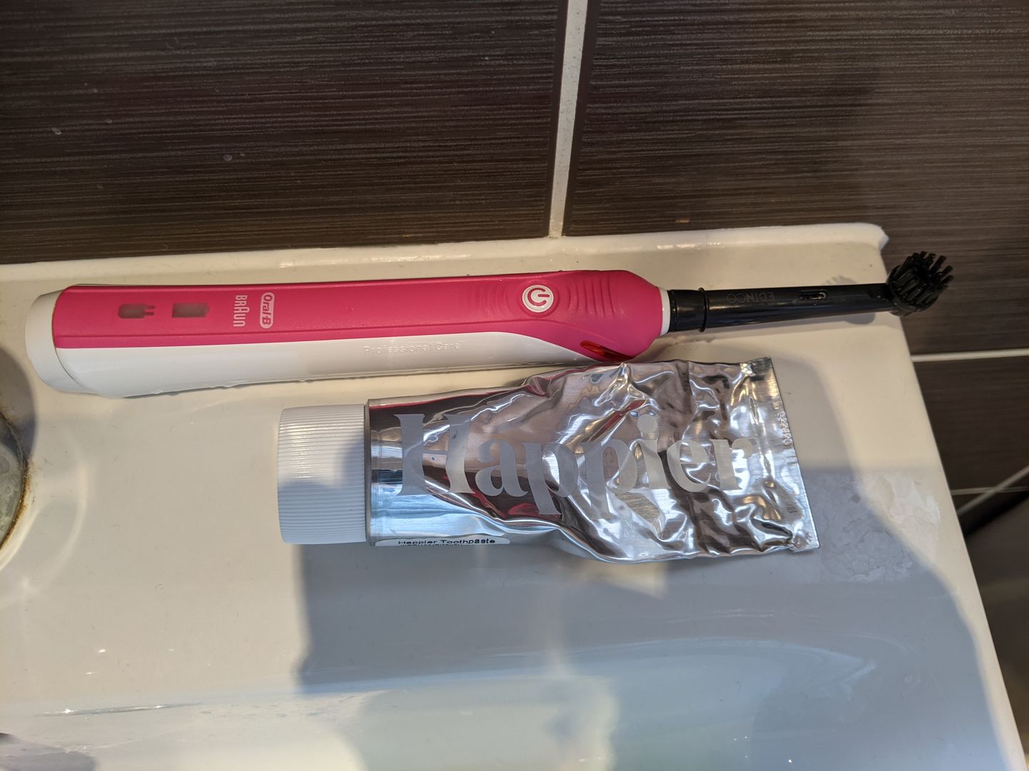 Customer photo review of Happier Toothpaste