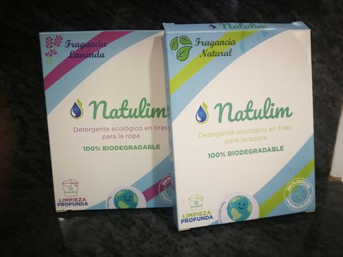 Customer photo review of Eco-Tiras de Detergente 40 lavados Natulim