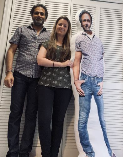 Customer photo review of Create A Custom Human Size Pillow