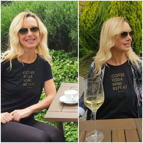 Customer photo review of 100% Organic Damen Shirt »Yoga Girls are totaly twisted« beidseitig bedruckt